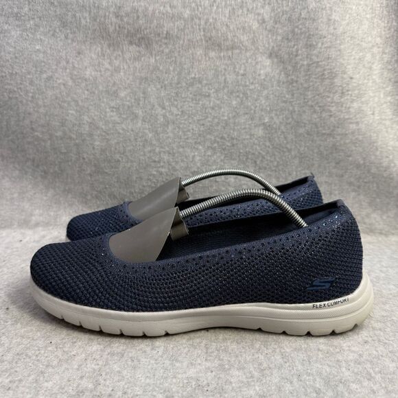 Skechers Shoes - Skechers Shoes Womens Size 9.5 Blue Memory Foam Slip On Comfort Walking Sneakers